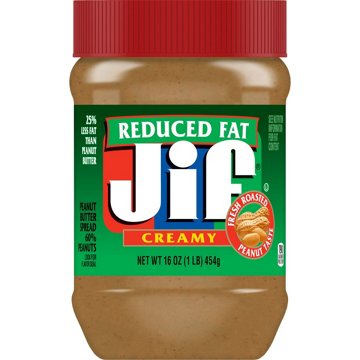 Jif Reduced Fat Creamy Peanut Butter Spread, 16 oz