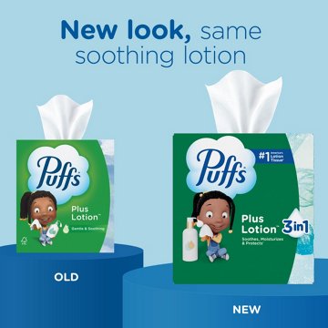 Puffs Plus Lotion Facial Tissues, 124 ct