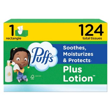 Puffs Plus Lotion Facial Tissues, 124 ct