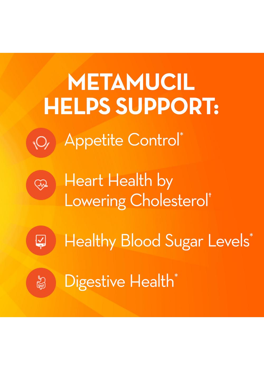 Metamucil Daily Psyllium Husk Powder Supplement - Sugar Free Orange; image 8 of 11