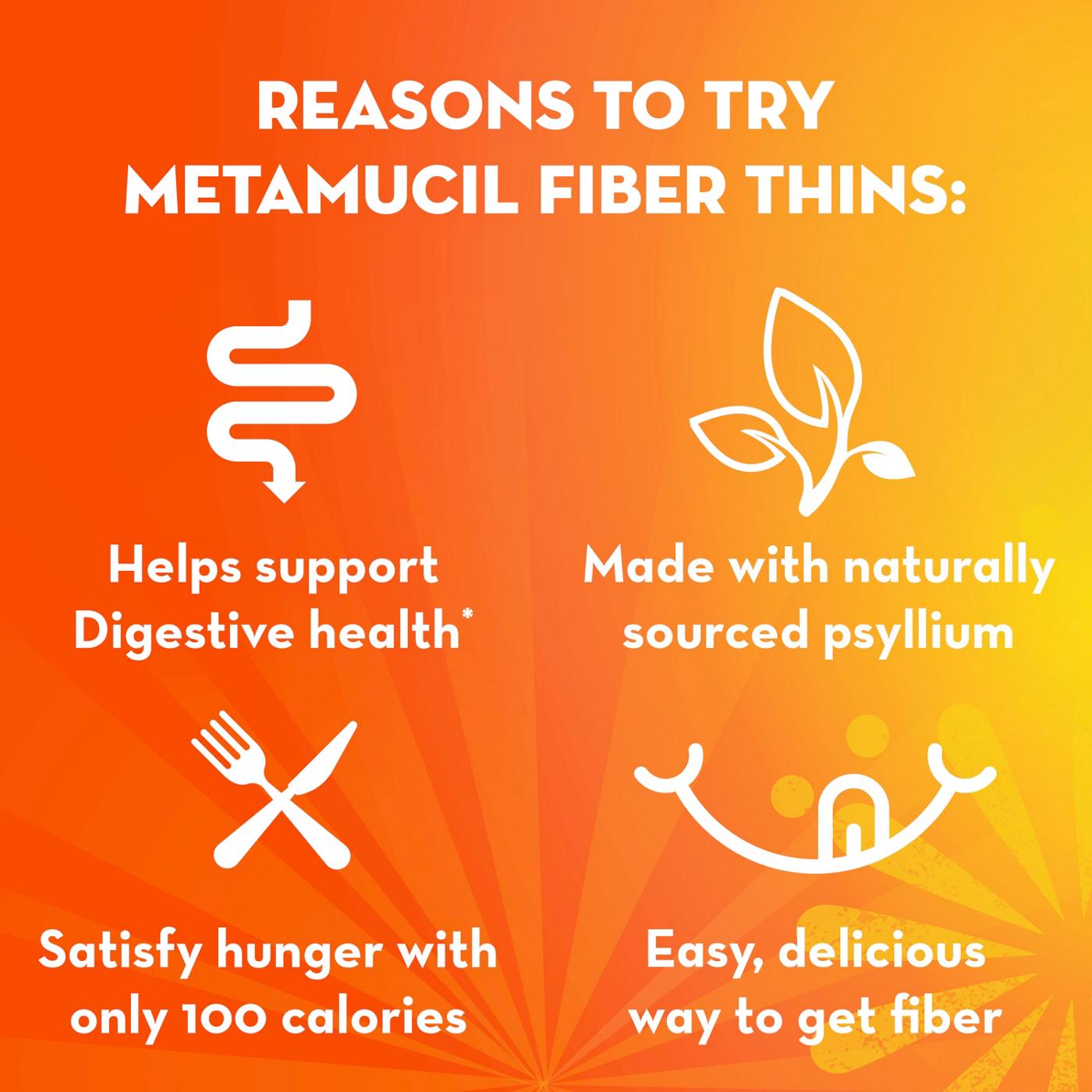 Metamucil Fiber Thins, Plant-Based Psyllium Husk Fiber Snack for Digestive Health, Apple Crisp; image 2 of 7