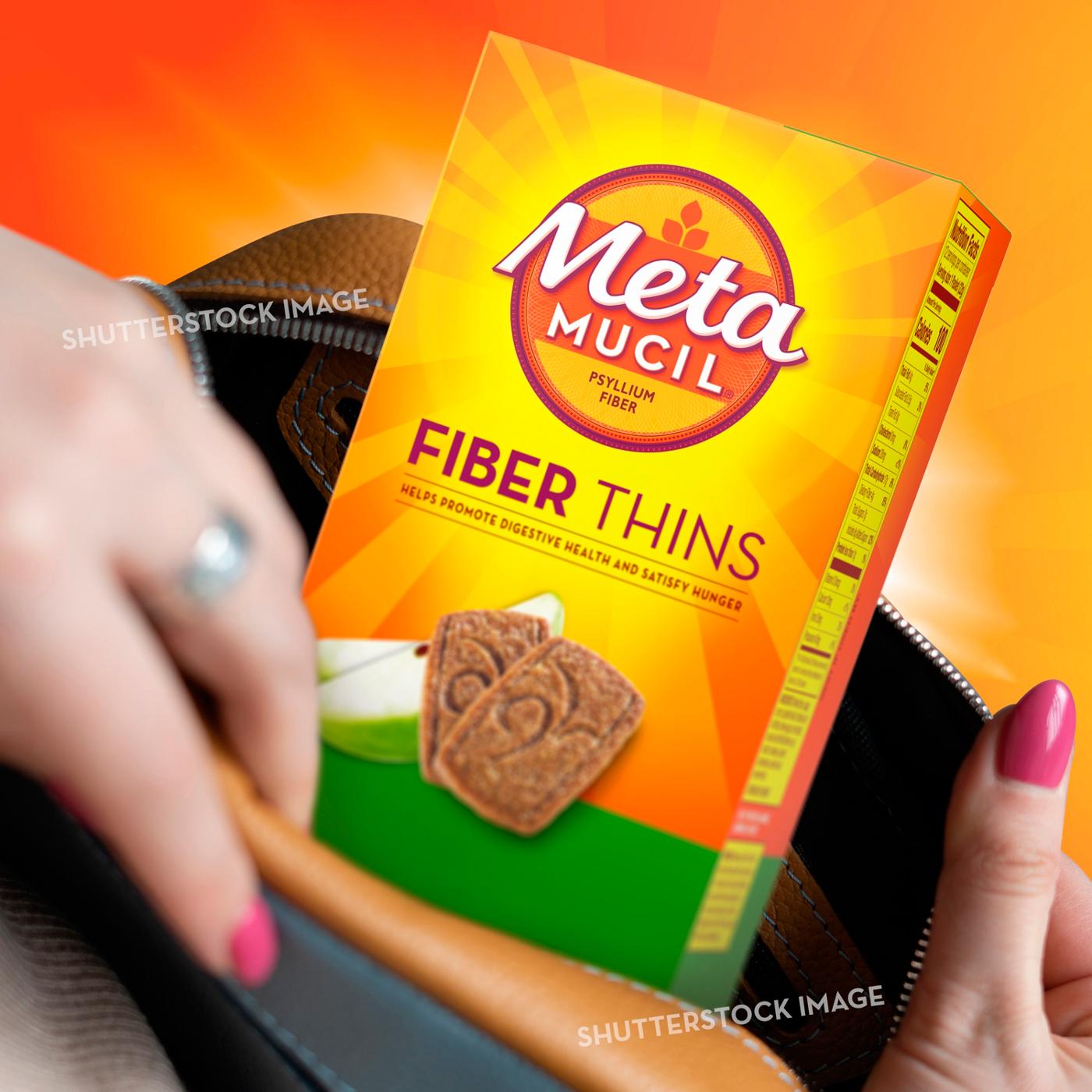 Metamucil Fiber Thins, Plant-Based Psyllium Husk Fiber Snack for Digestive Health, Apple Crisp; image 3 of 7