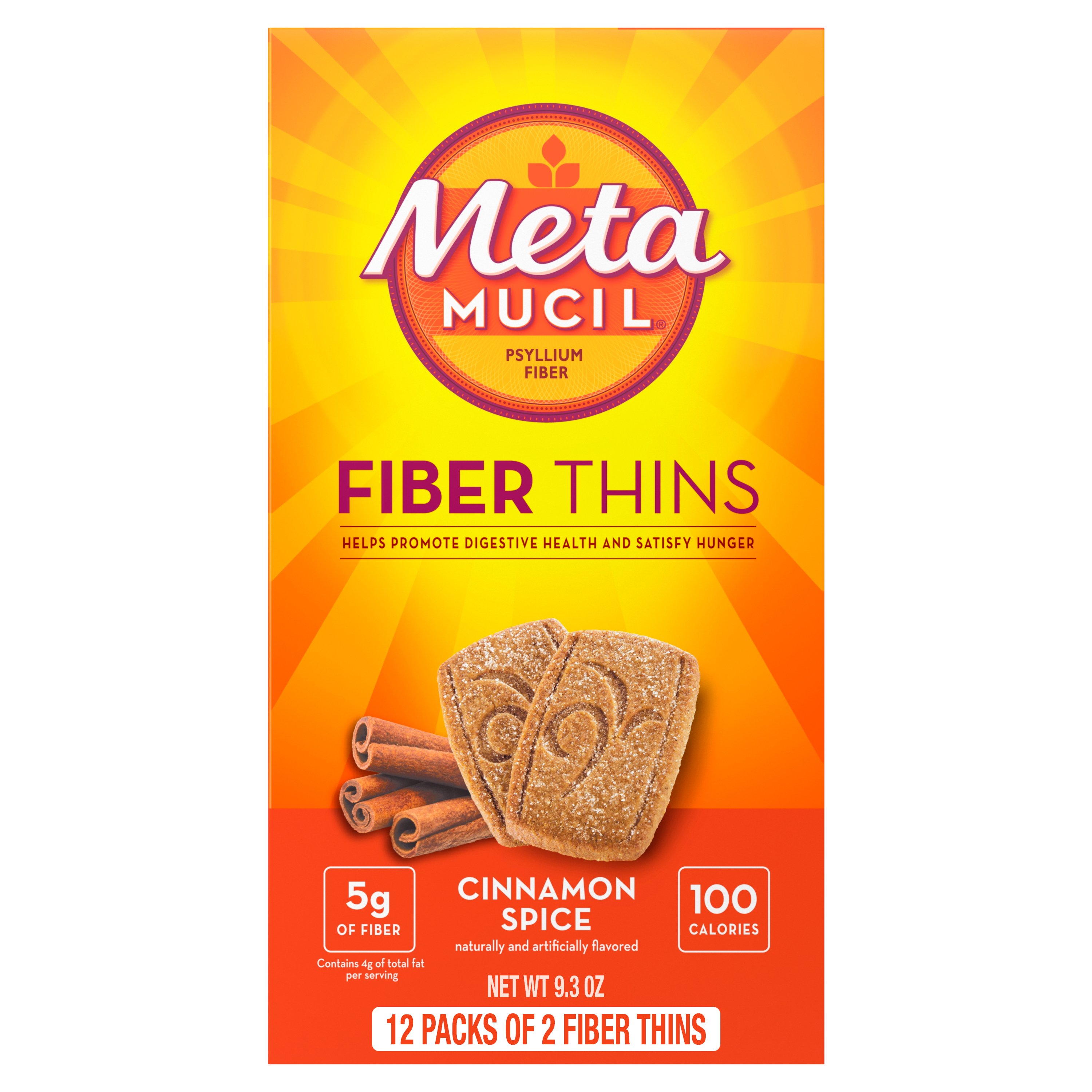 Metamucil MultiGrain Fiber Wafers Cinnamon Spice Shop Digestion