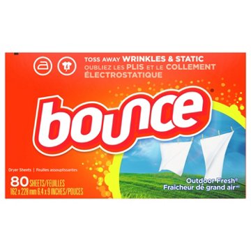Bounce Dryer Sheets, Outdoor Fresh Scent, 80 ct