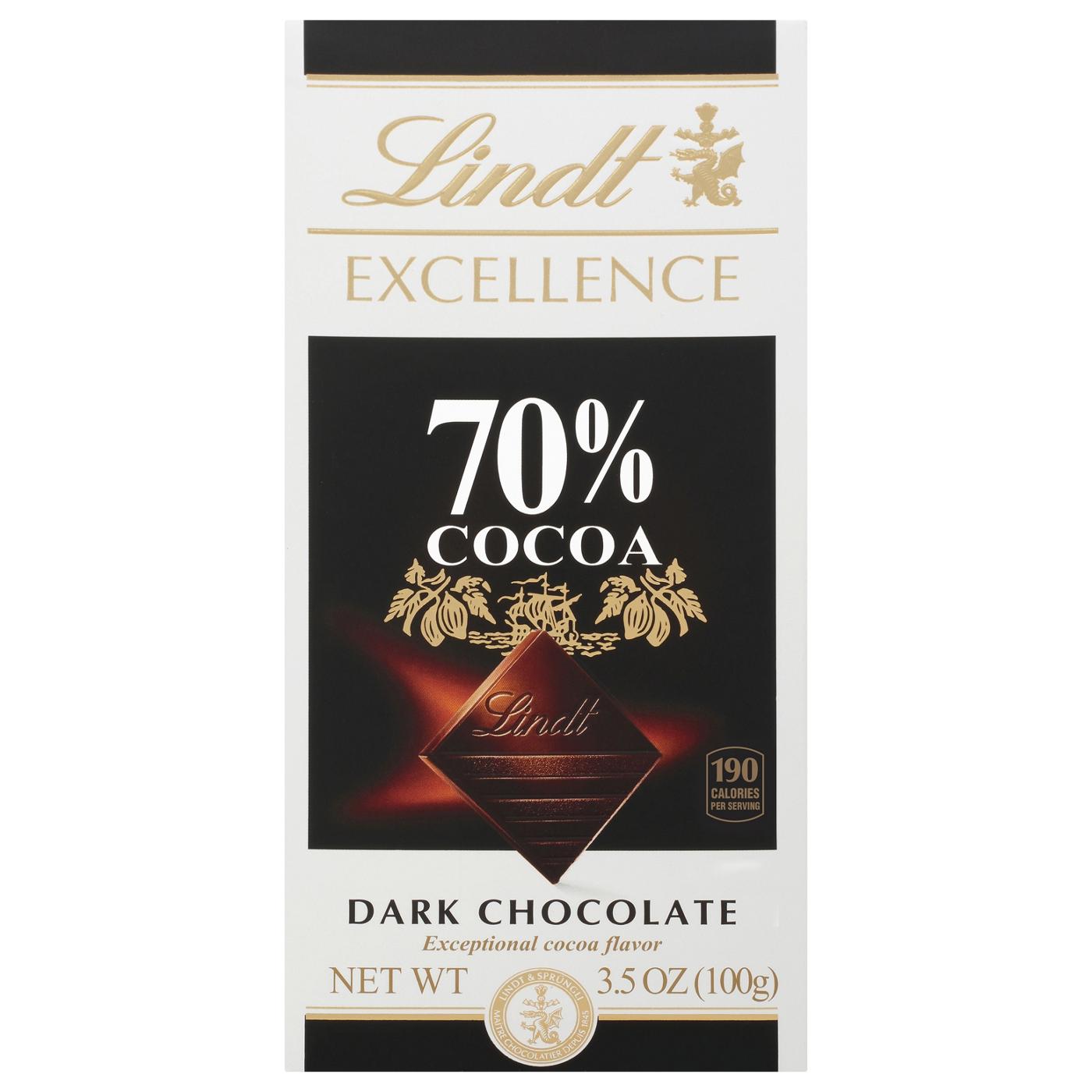 Lindt Excellence 70% Cocoa Dark Chocolate Bar; image 1 of 2