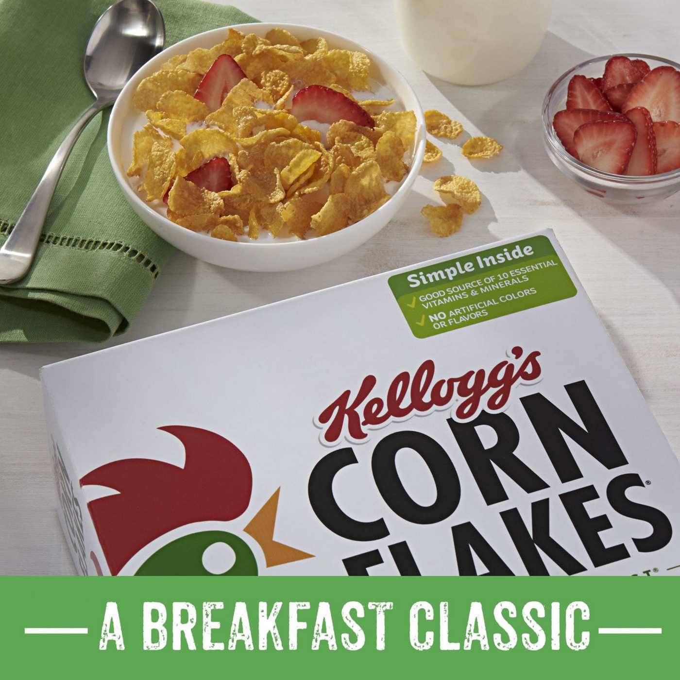 Kellogg's Corn Flakes Original Cold Breakfast Cereal; image 3 of 5
