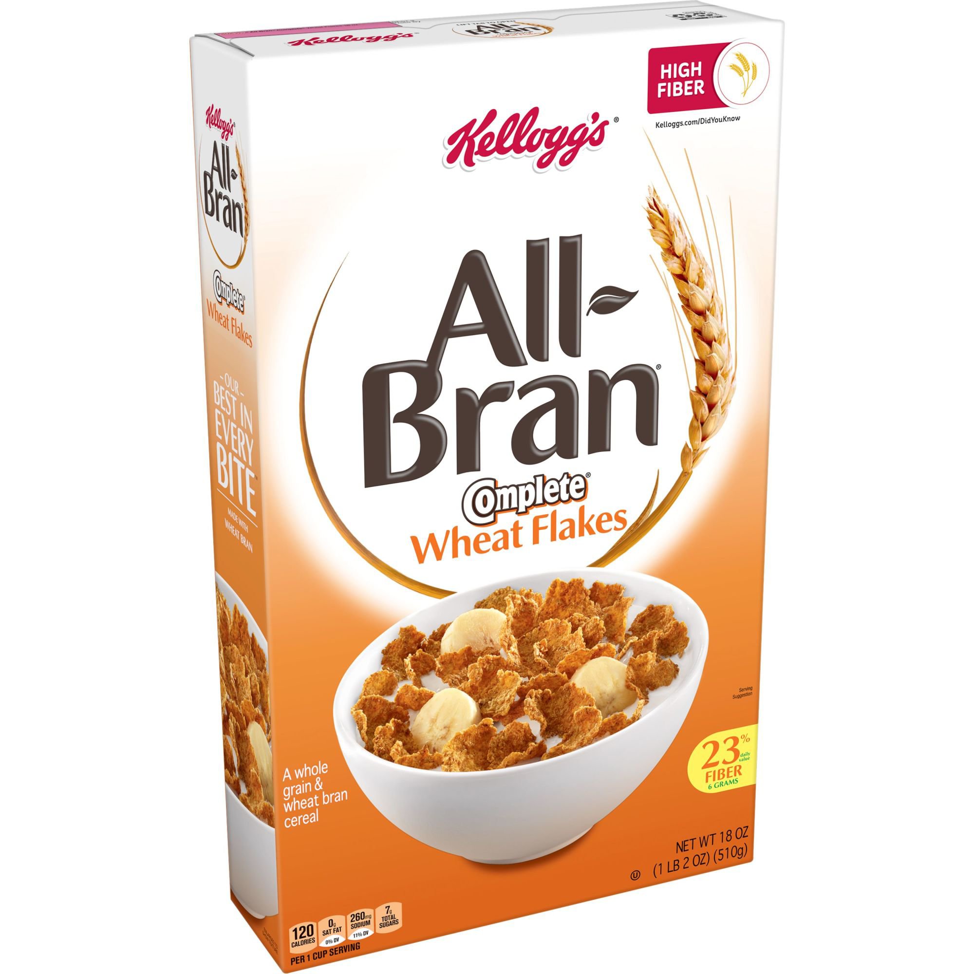 Kellogg's All Bran Complete Wheat Flakes Breakfast Cereal - Shop Cereal ...