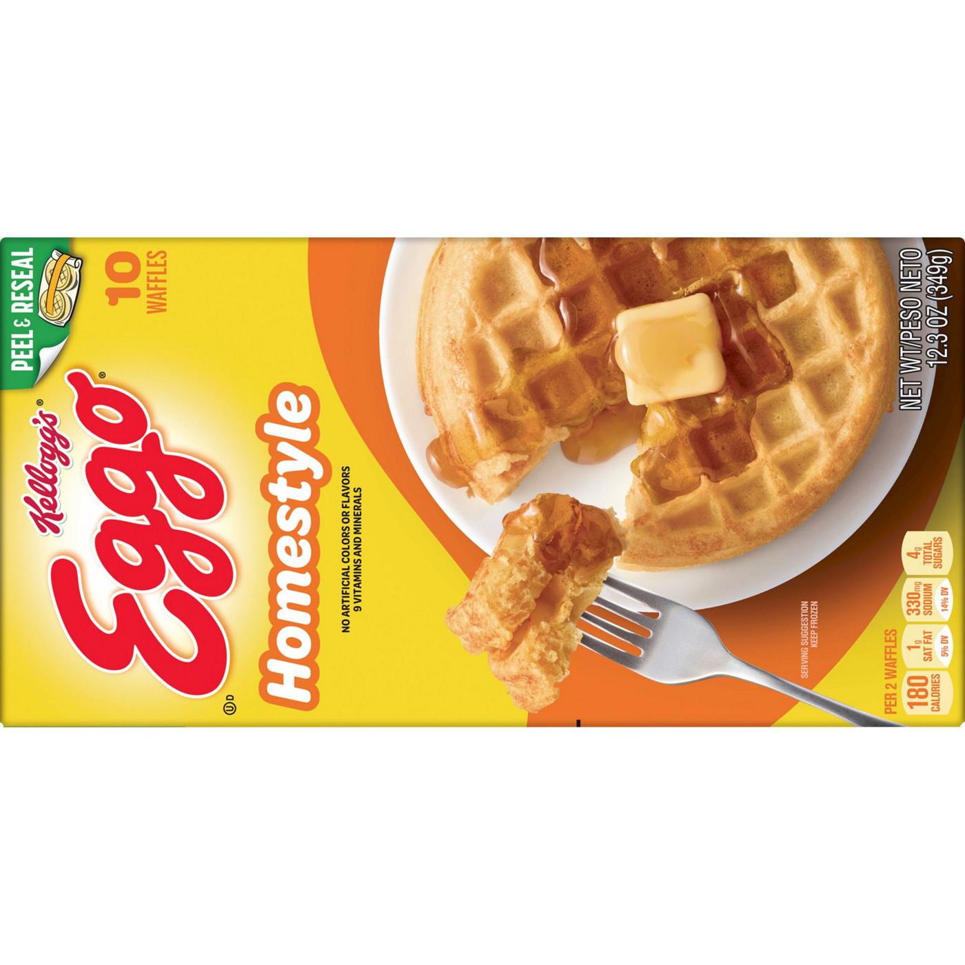 Eggo Homestyle Original Frozen Waffles; image 2 of 6