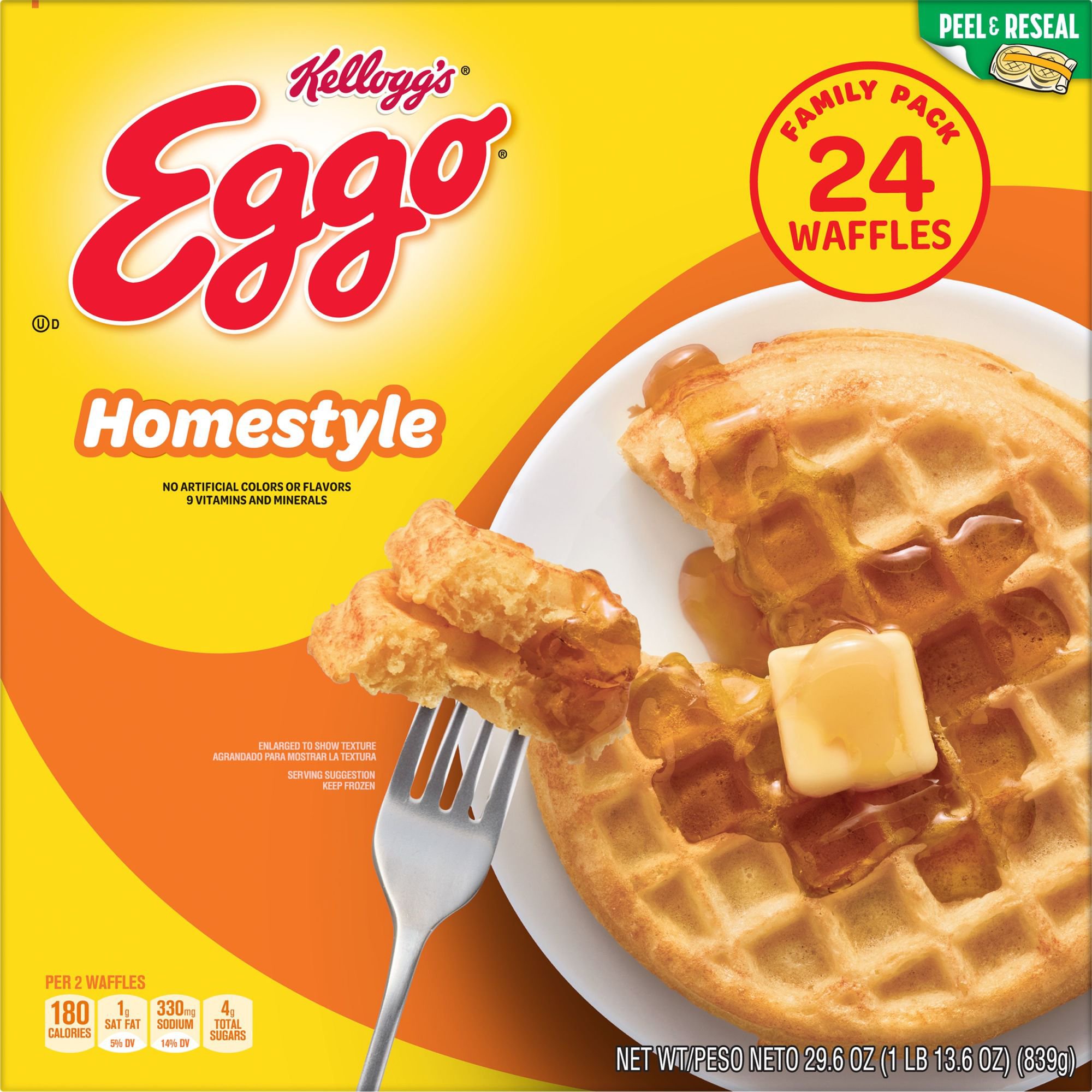 Eggo Frozen Waffles Homestyle - Shop Entrees &amp; Sides at H-E-B