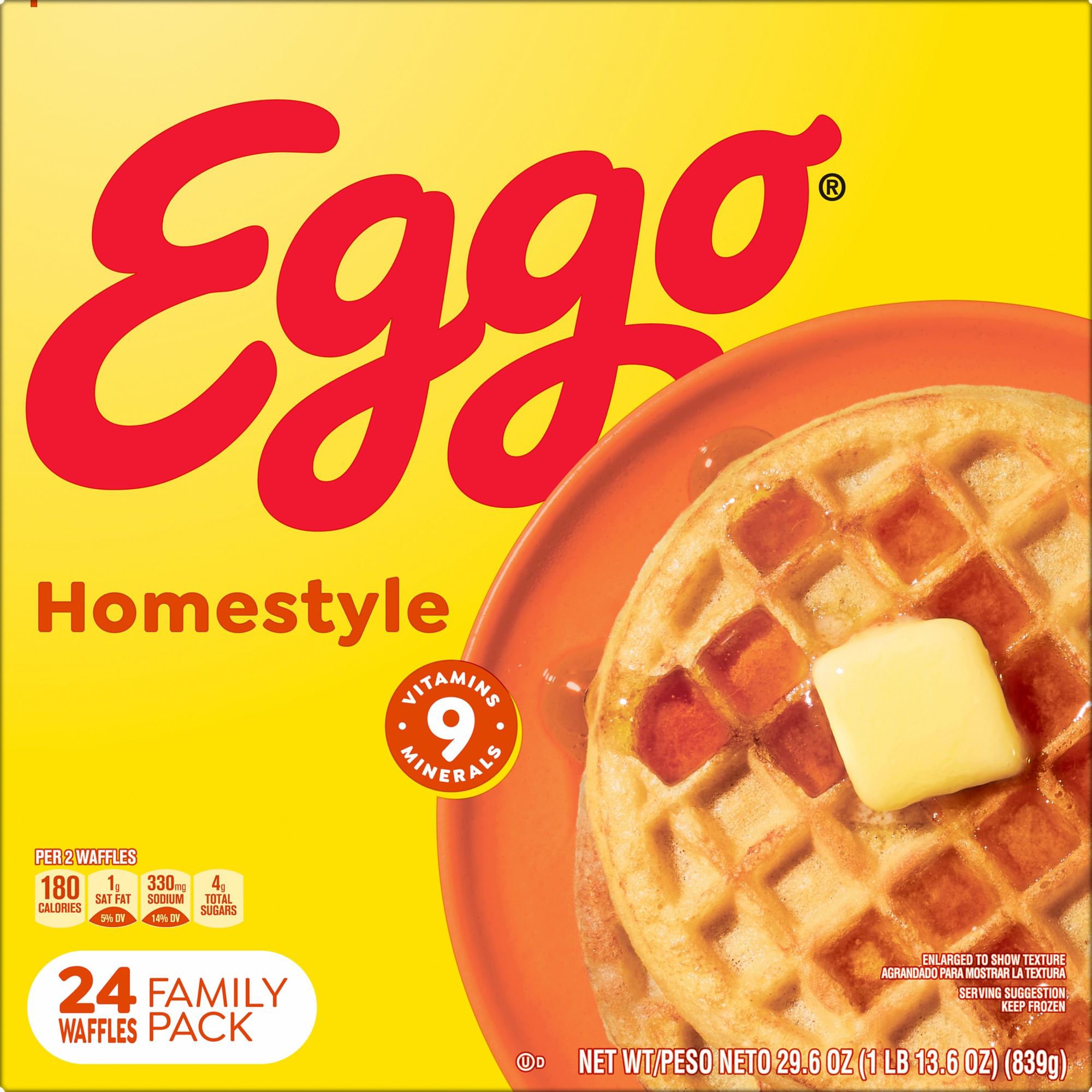 Eggo Frozen Waffles Homestyle Shop Meals Sides At H E B