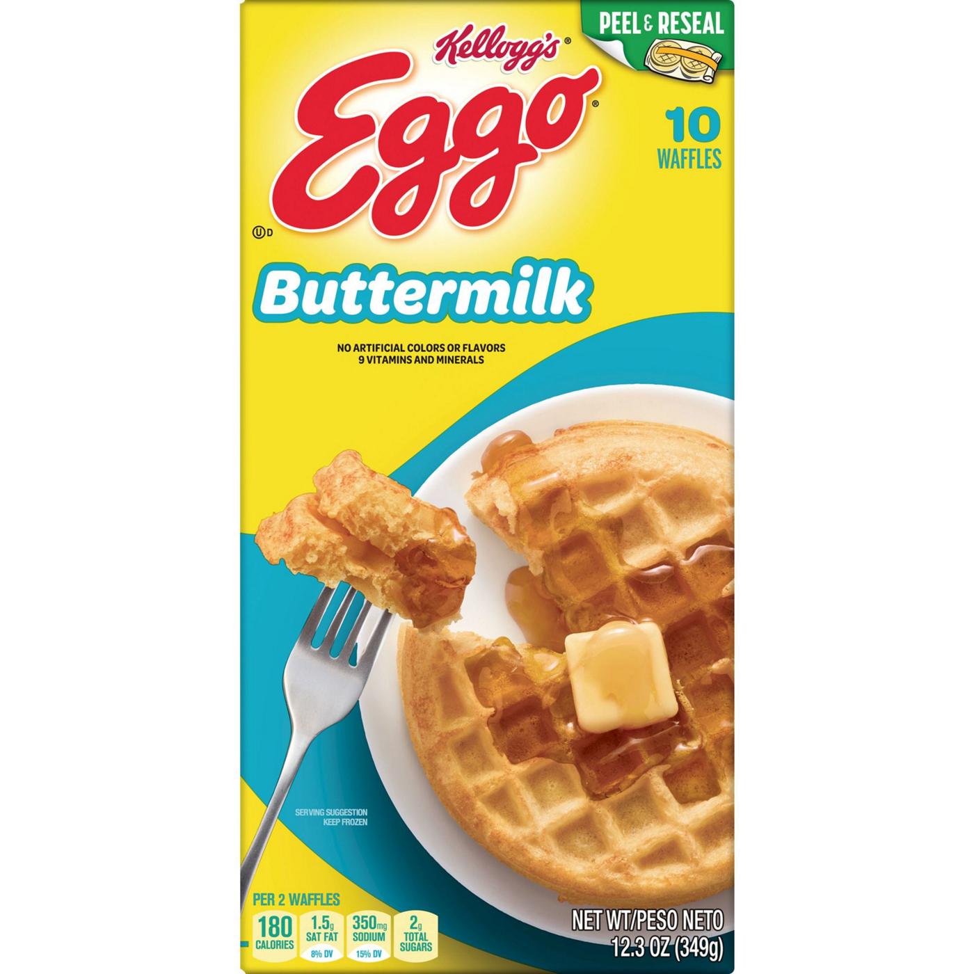 Eggo Buttermilk Frozen Waffles, 12.3 oz; image 2 of 5