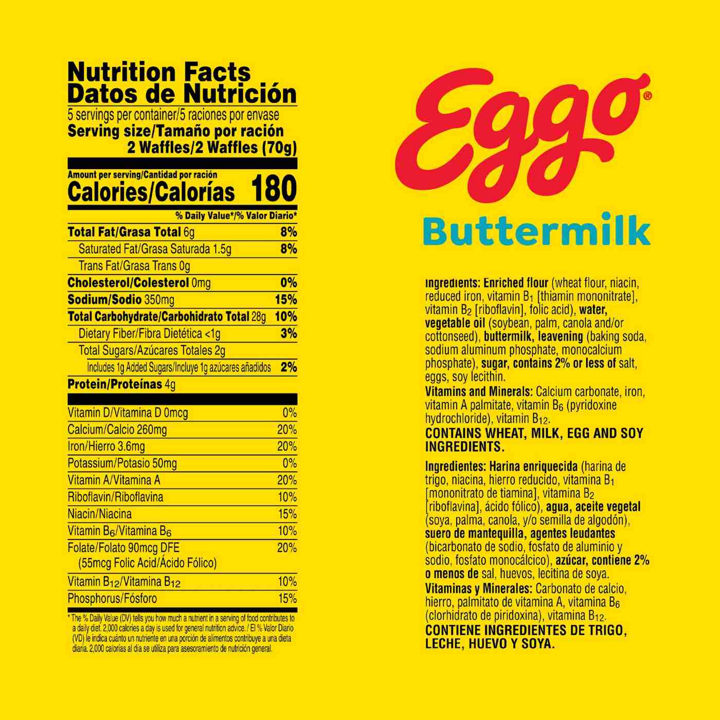 Eggo Buttermilk Frozen Waffles; image 3 of 7