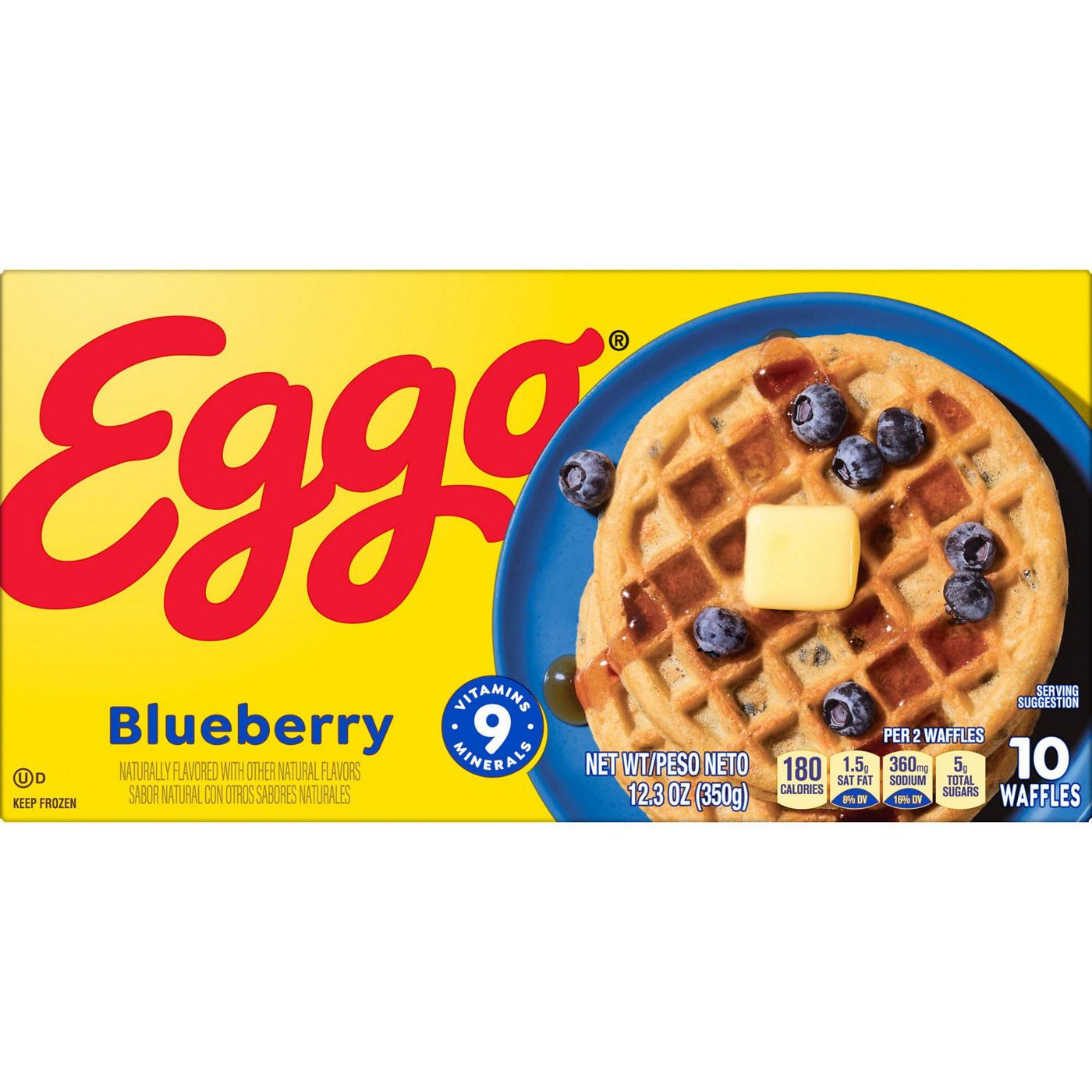 Eggo Blueberry Frozen Waffles, 12.3 oz; image 1 of 4