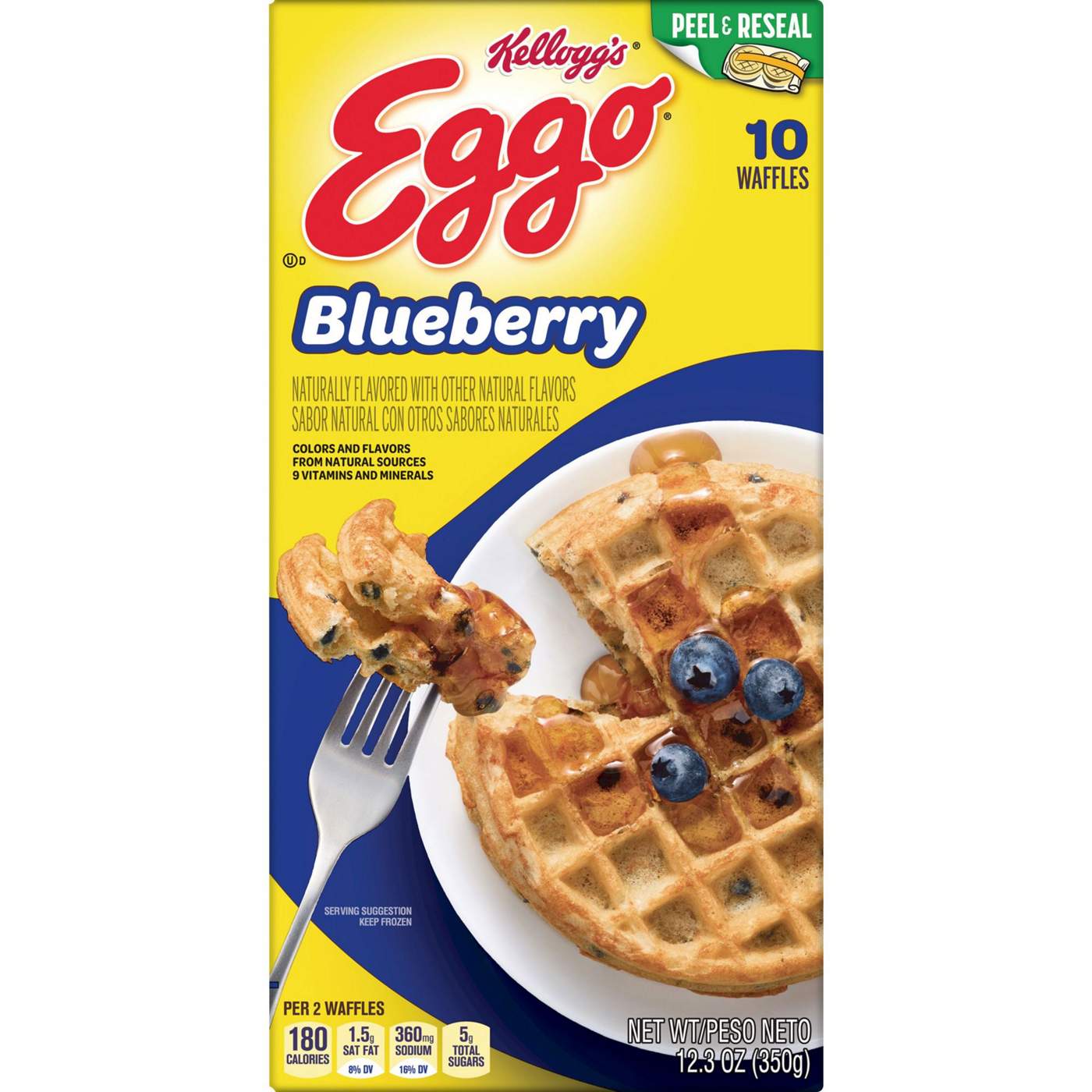 Eggo Blueberry Frozen Waffles, 12.3 oz; image 3 of 4