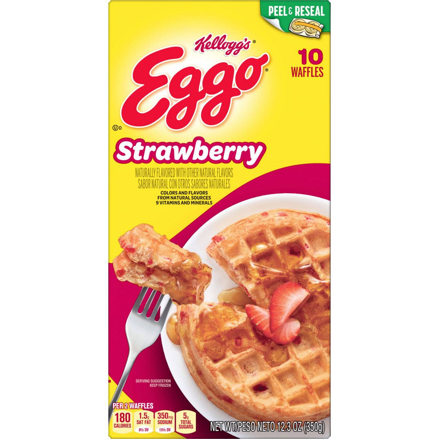 Eggo Strawberry Frozen Waffles; image 3 of 4