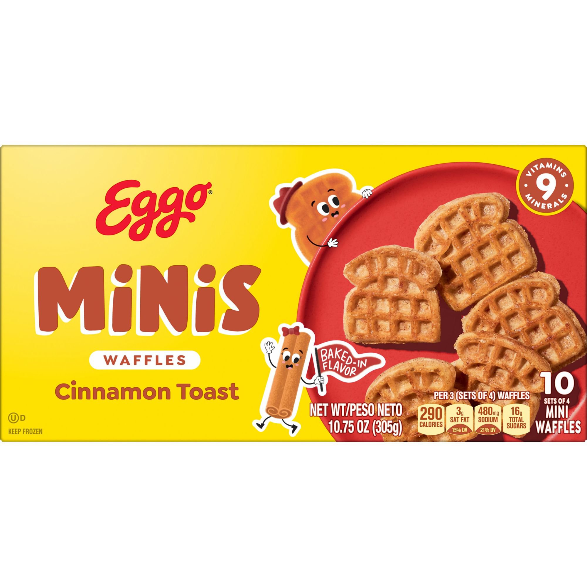 Kellogg S Eggo Minis Cinnamon Toast Waffles Shop Entrees Sides At H E B