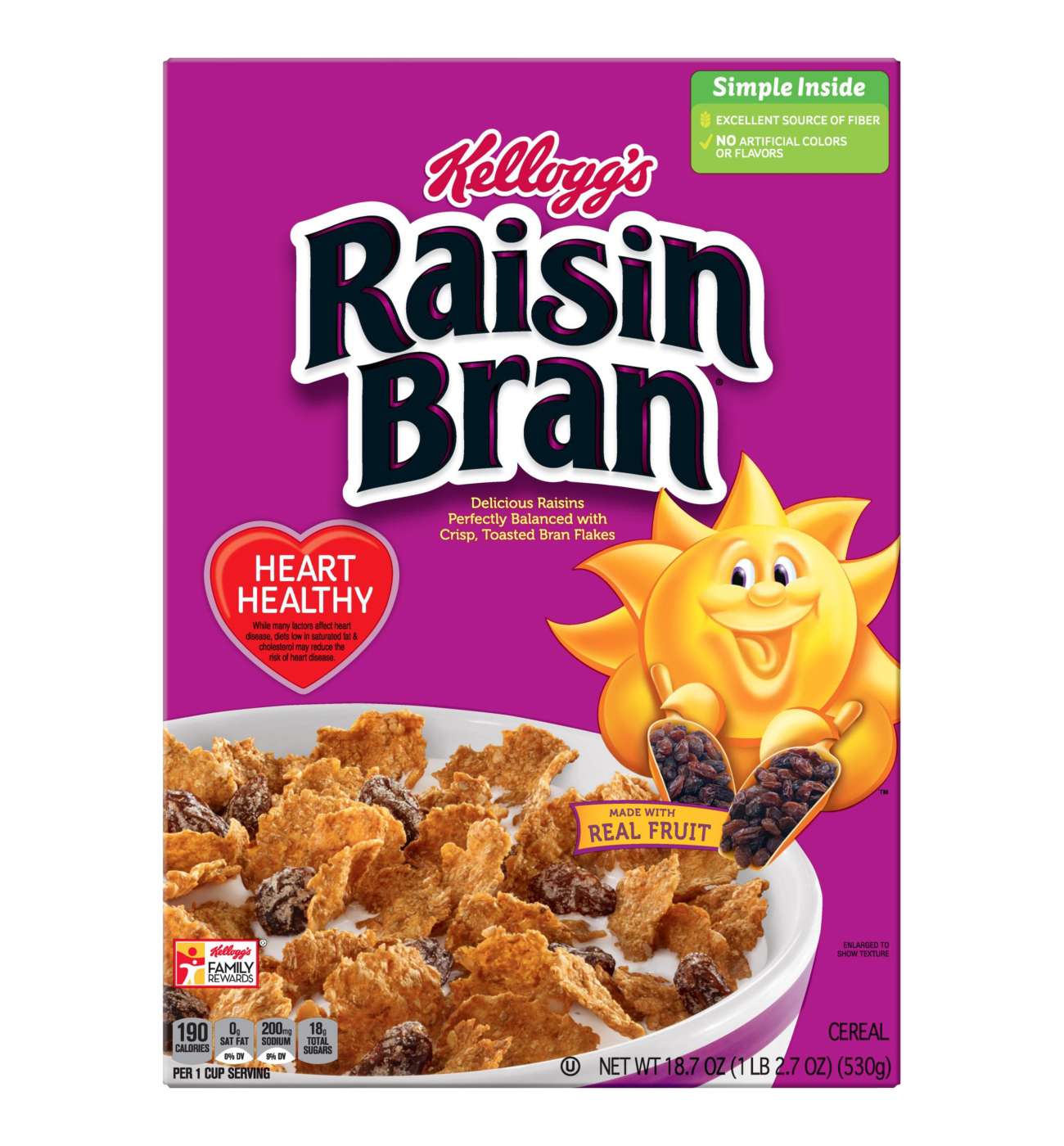 Kellogg's Raisin Bran Breakfast Cereal; image 1 of 4