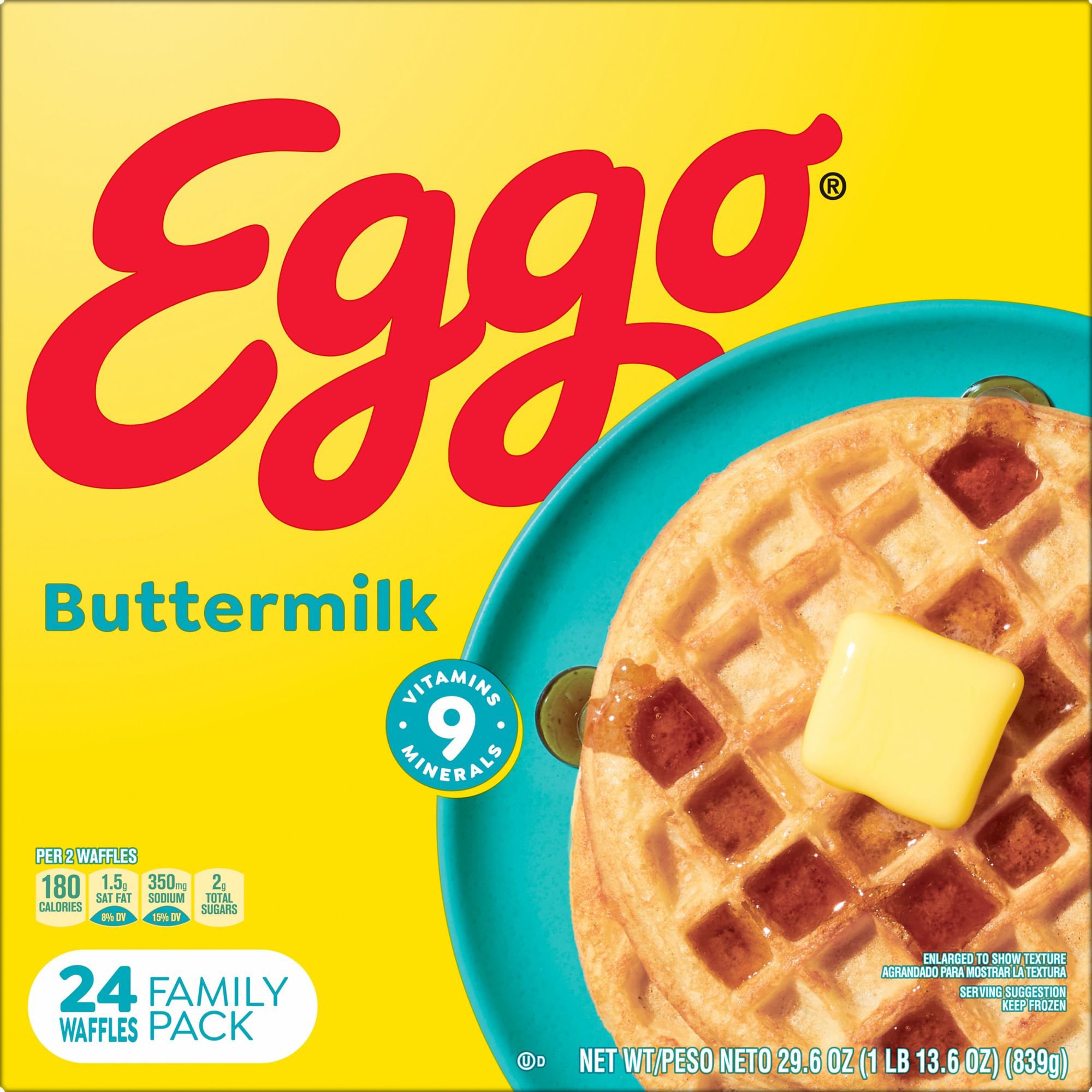 Eggo Buttermilk Frozen Waffles, 29.6 oz Shop Entrees & sides at HEB