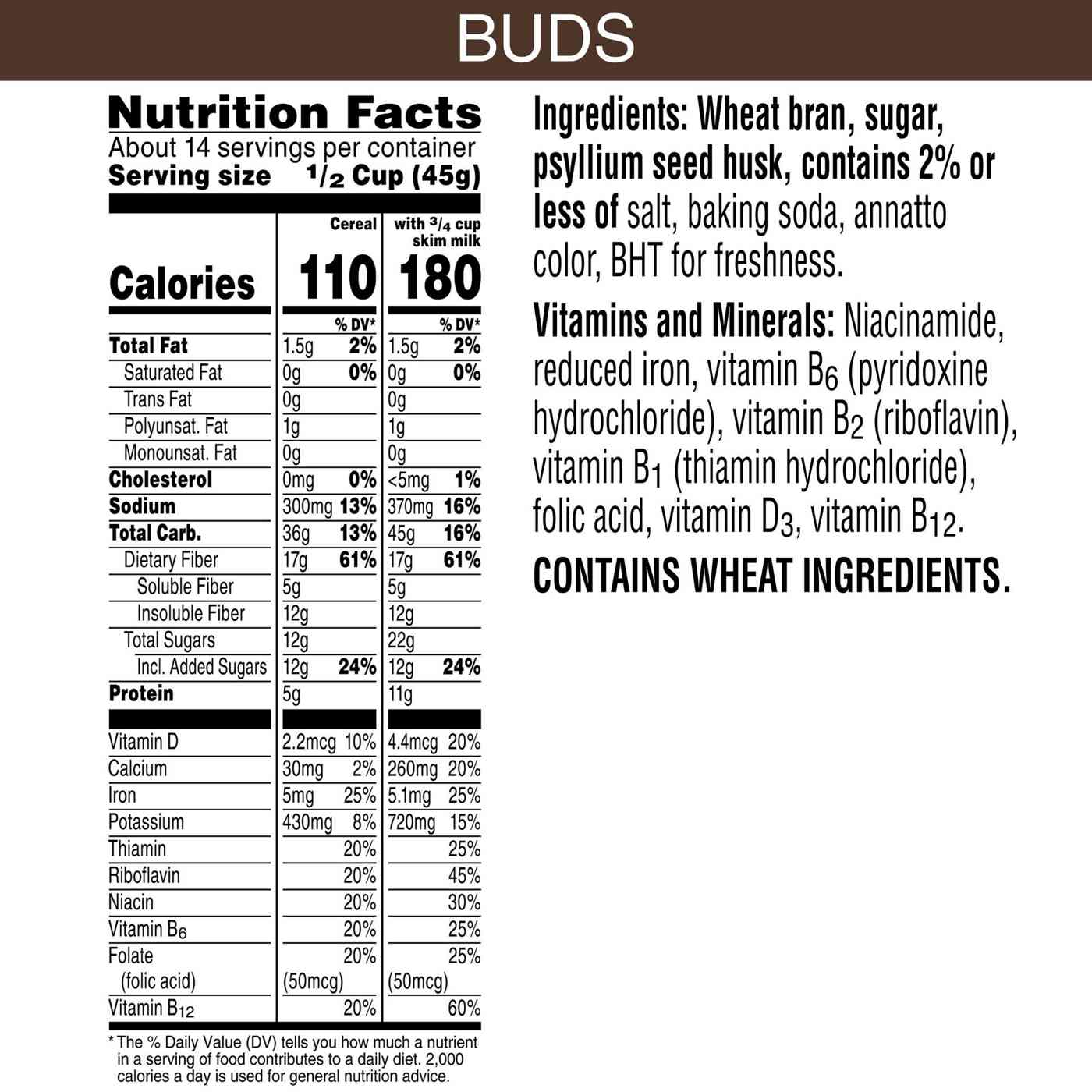 Kellogg's All Bran Buds Cereal; image 3 of 3