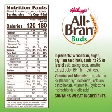 Kellogg's All Bran Buds Cereal