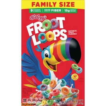 Kellogg's Froot Loops Cereal - Family Size, 16.6 oz