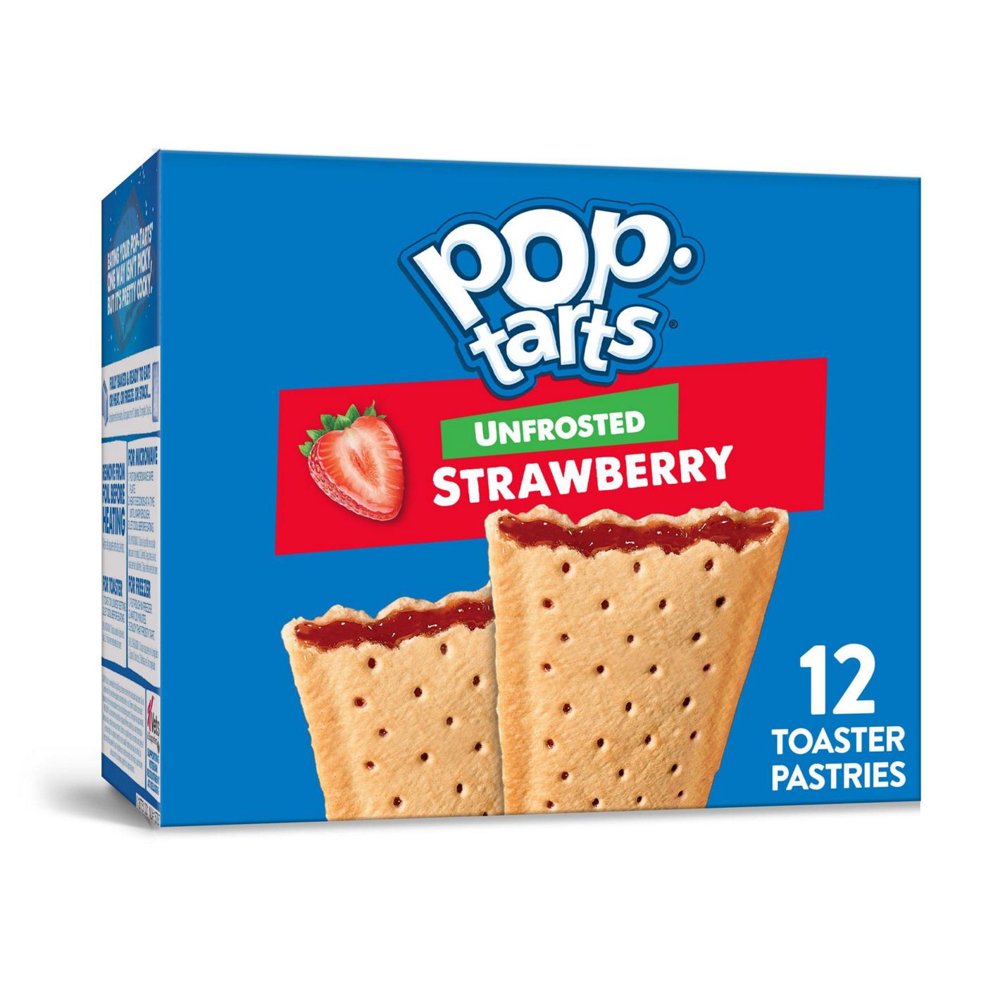 Pop-Tarts Unfrosted Strawberry Toaster Pastries; image 1 of 11