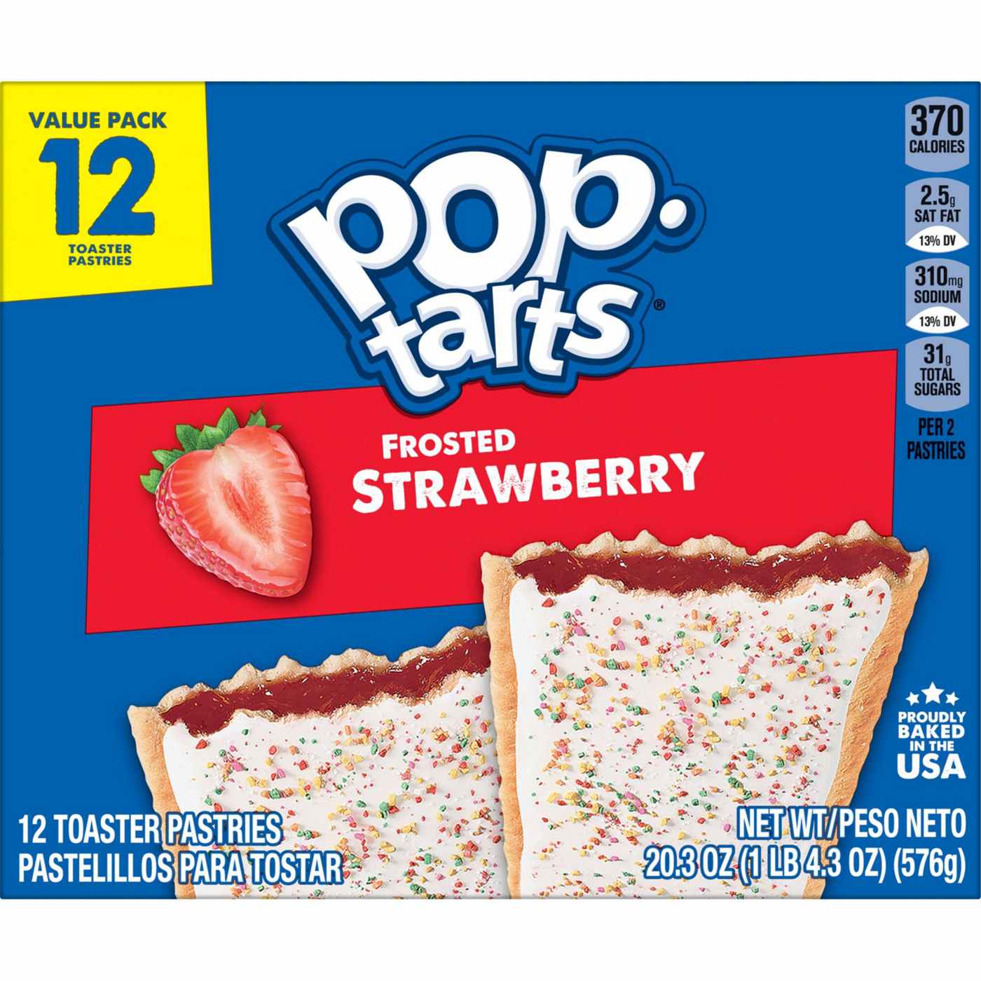 Pop-Tarts Frosted Strawberry Toaster Pastries, 20.3 oz; image 1 of 5