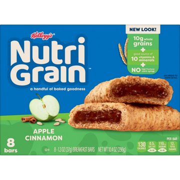 Nutri-Grain Apple Cinnamon Soft Baked Breakfast Bars, 10.4 oz