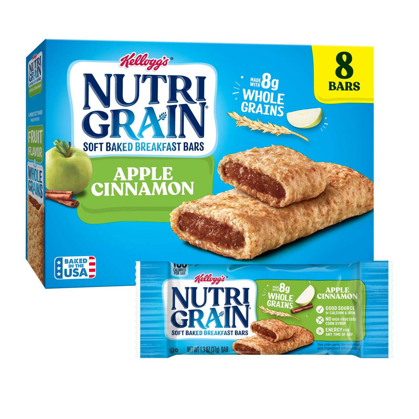 Nutri-Grain Apple Cinnamon Soft Baked Breakfast Bars, 10.4 oz; image 4 of 5