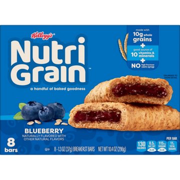 Nutri-Grain Blueberry Soft Baked Breakfast Bars, 10.4 oz
