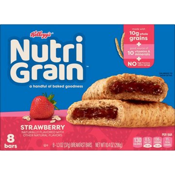 Nutri-Grain Strawberry Soft Baked Breakfast Bars, 10.4 oz, 8 ct
