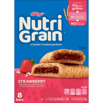 Nutri-Grain Strawberry Soft Baked Breakfast Bars, 10.4 oz, 8 ct
