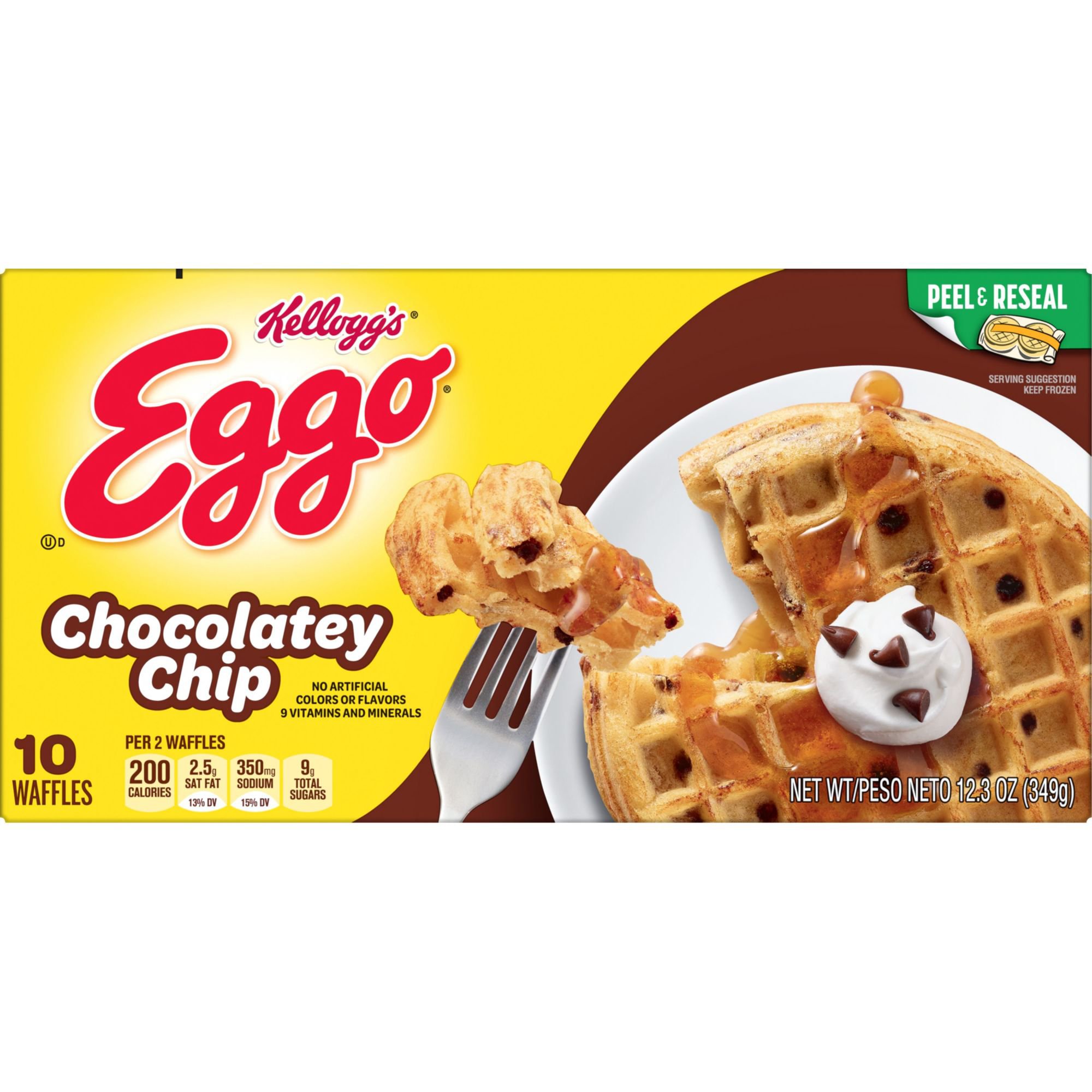 Kellogg S Eggo Chocolate Chip Waffles Shop Entrees Sides At H E B