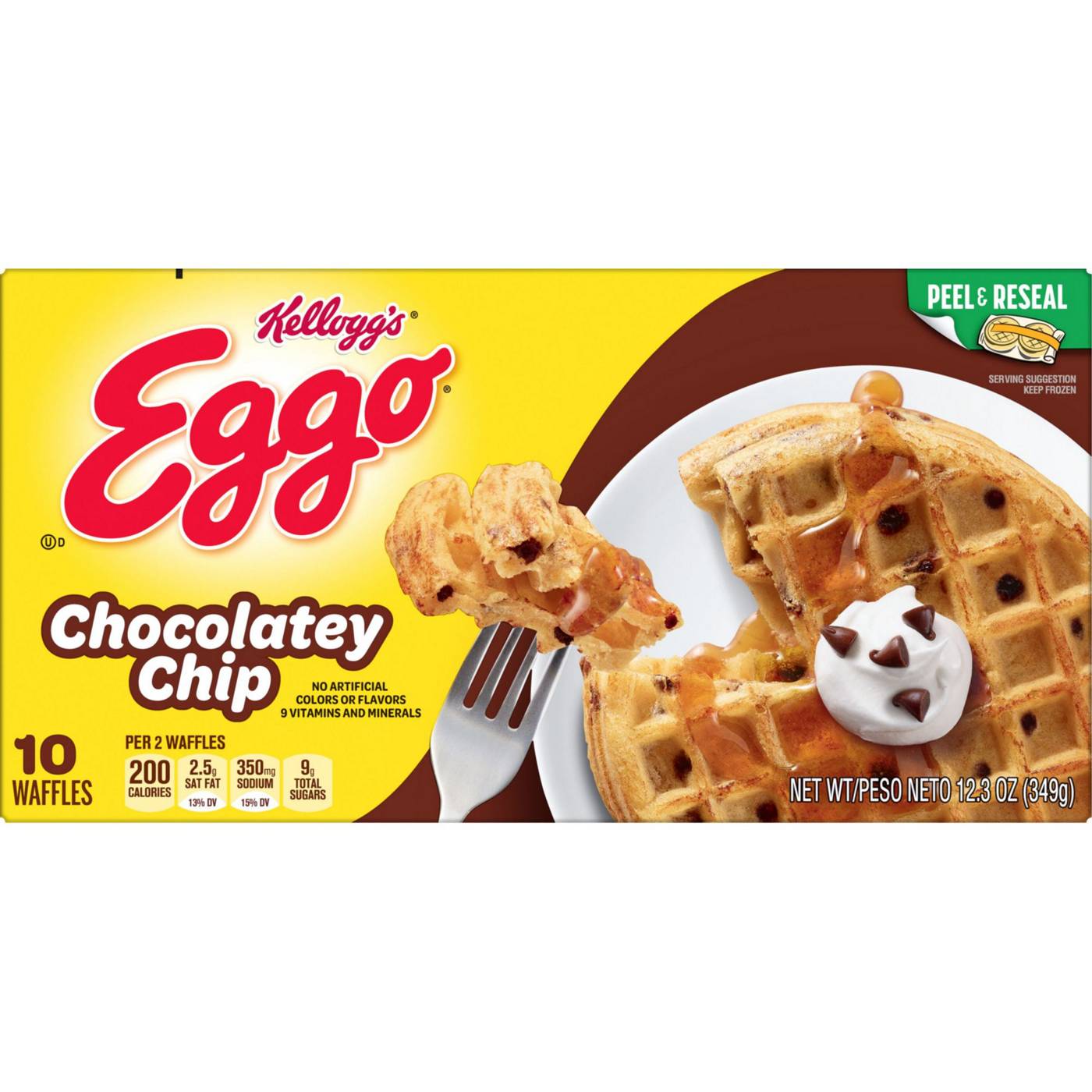 Kellogg's Eggo Frozen Waffles - Chocolatey Chip; image 2 of 4