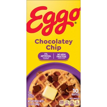 Eggo Chocolatey Chip Frozen Waffles, 10 ct