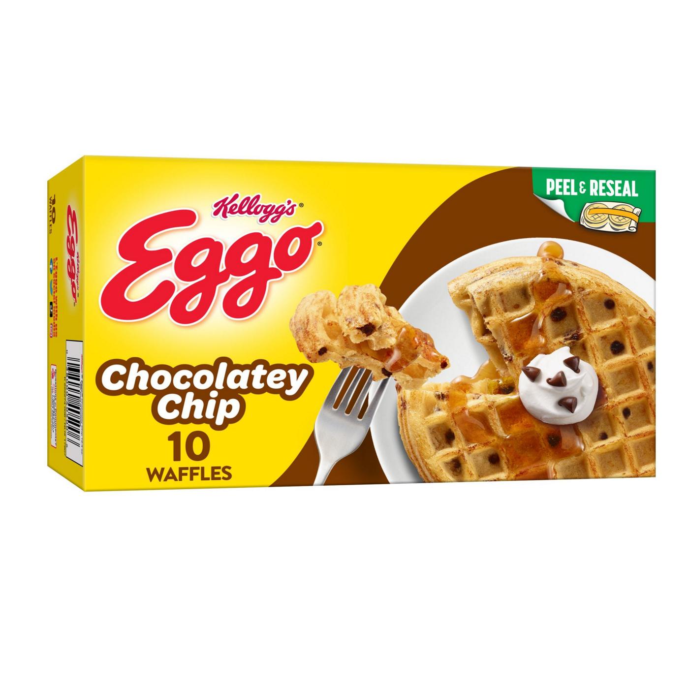 Eggo Chocolatey Chip Frozen Waffles; image 4 of 4