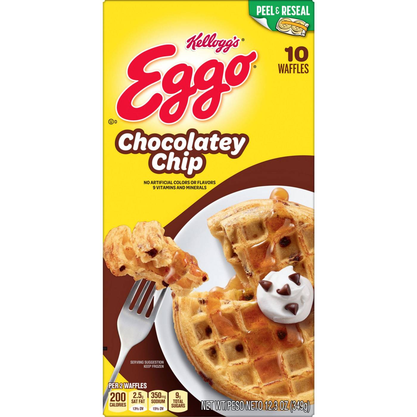 Kellogg's Eggo Frozen Waffles - Chocolatey Chip; image 3 of 4