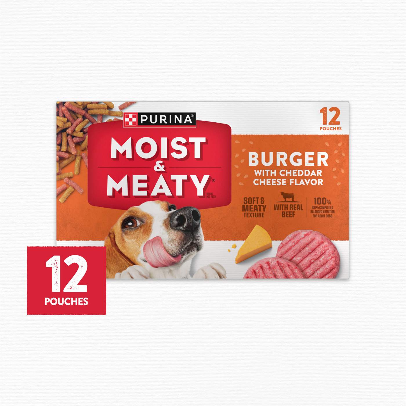 Moist & Meaty Purina Moist and Meaty Burger With Cheddar Cheese Flavor Dry Soft Dog Food Pouches; image 8 of 8