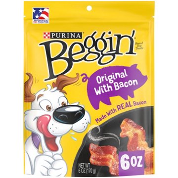 Beggin' Purina Soccer Crest Bacon Flavor Dog Treats, 6 oz