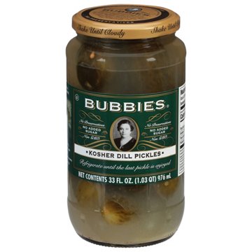 Bubbies Kosher Dill Pickles, 33 oz