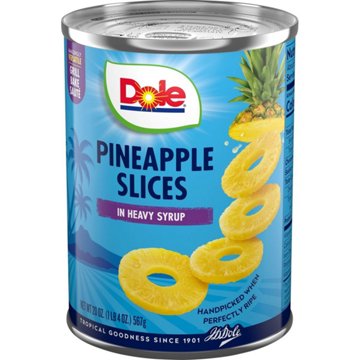 Dole Pineapple Slices in Heavy Syrup, 20 oz
