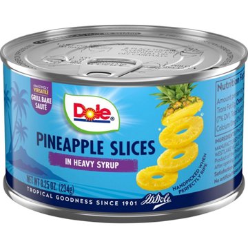 Dole Pineapple Slices In Heavy Syrup, 8.25 oz