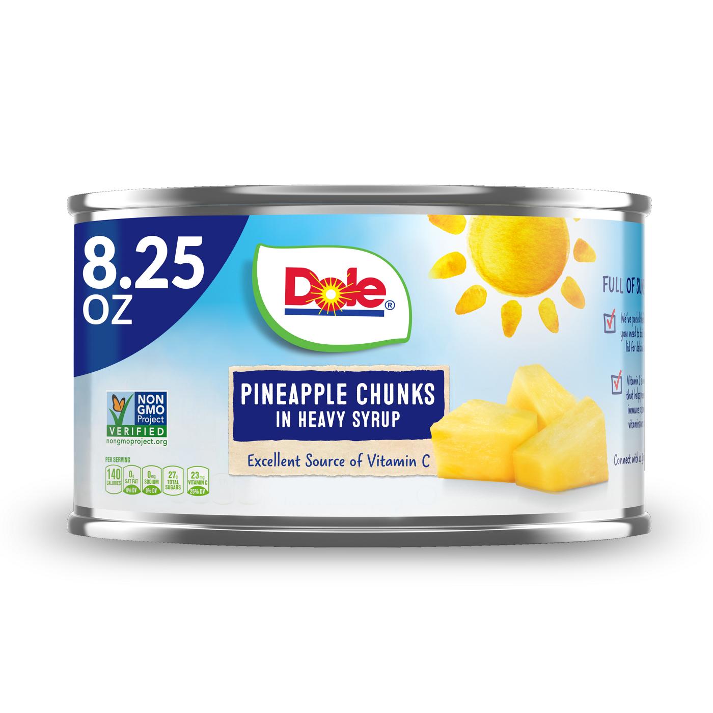 Dole Pineapple Chunks In Heavy Syrup; image 1 of 5