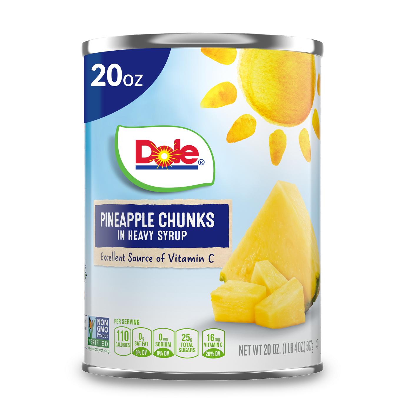 Dole Pineapple Chunks in Heavy Syrup; image 1 of 5