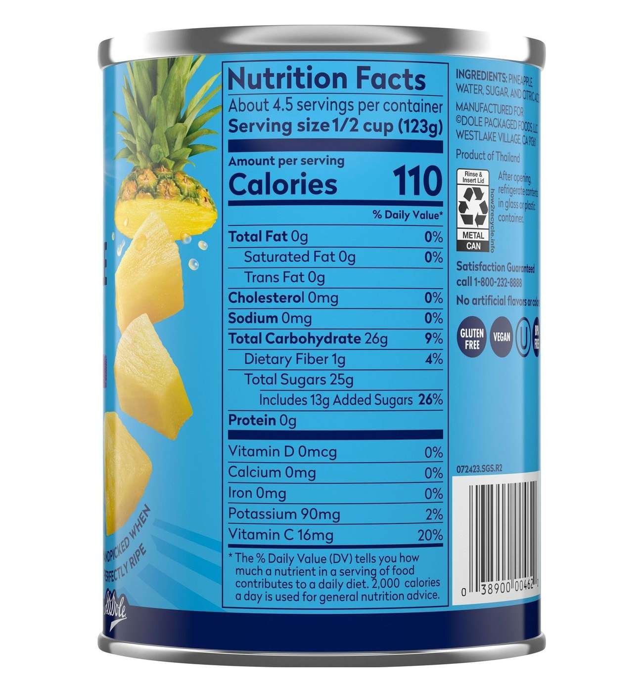 Dole Pineapple Chunks in Heavy Syrup; image 8 of 10