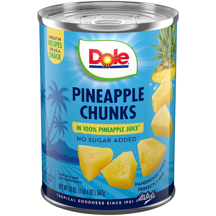 Dole Pineapple Chunks Shop Canned & Dried Food at HEB