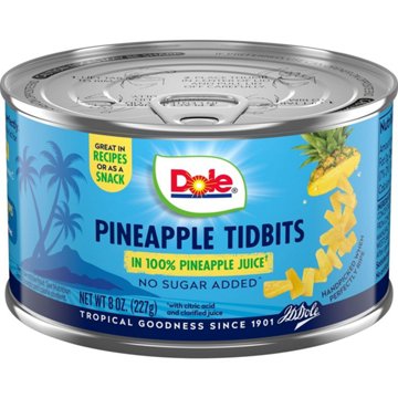 Dole Pineapple Tidbits in 100% Pineapple Juice, 8 oz
