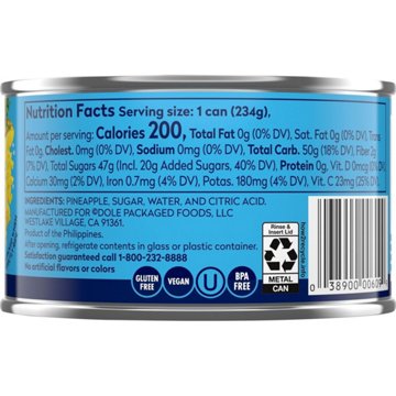 Dole Crushed Pineapple in Heavy Syrup, 8.25 oz