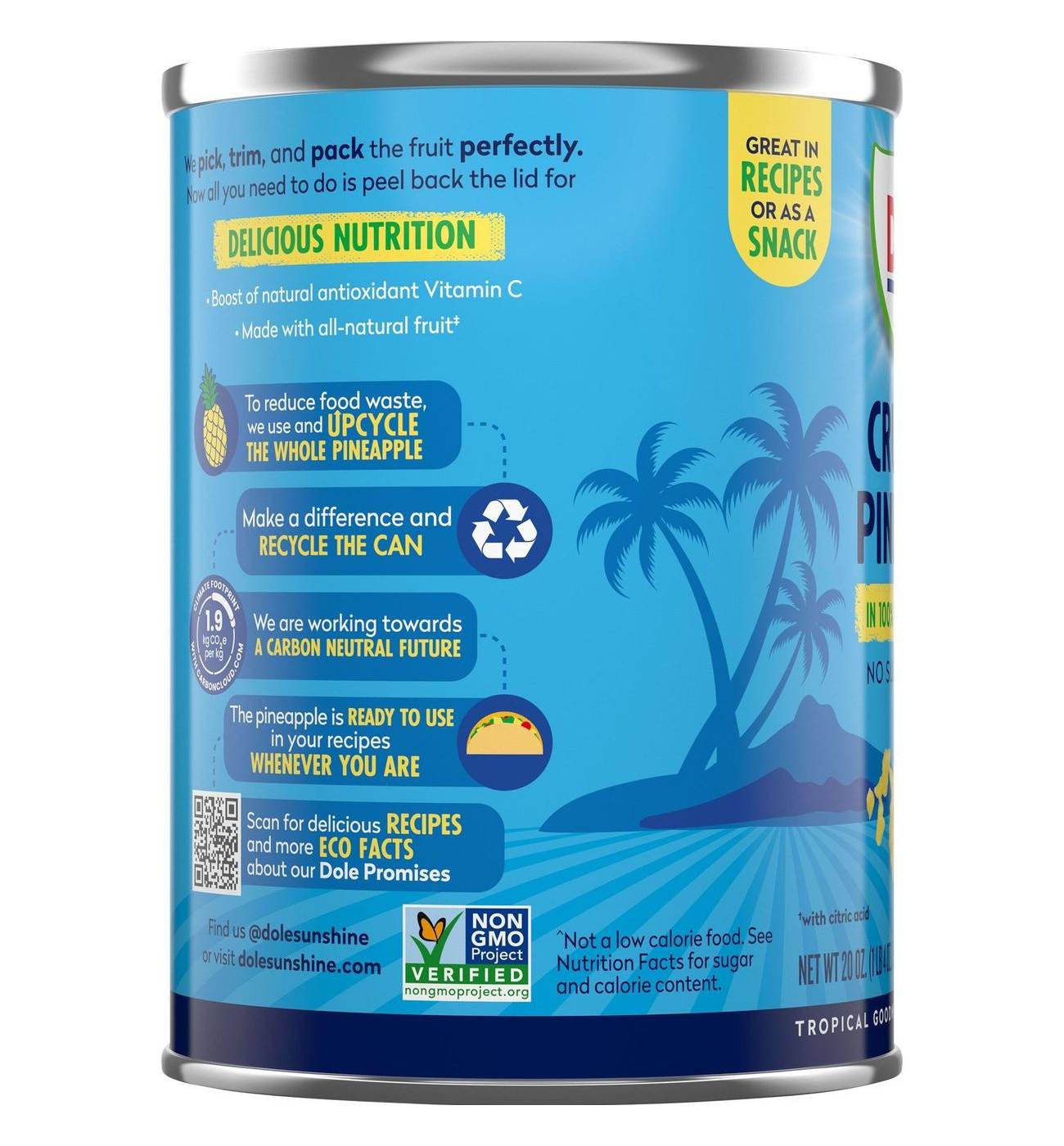 Dole Crushed Pineapple in 100% Pineapple Juice; image 4 of 10