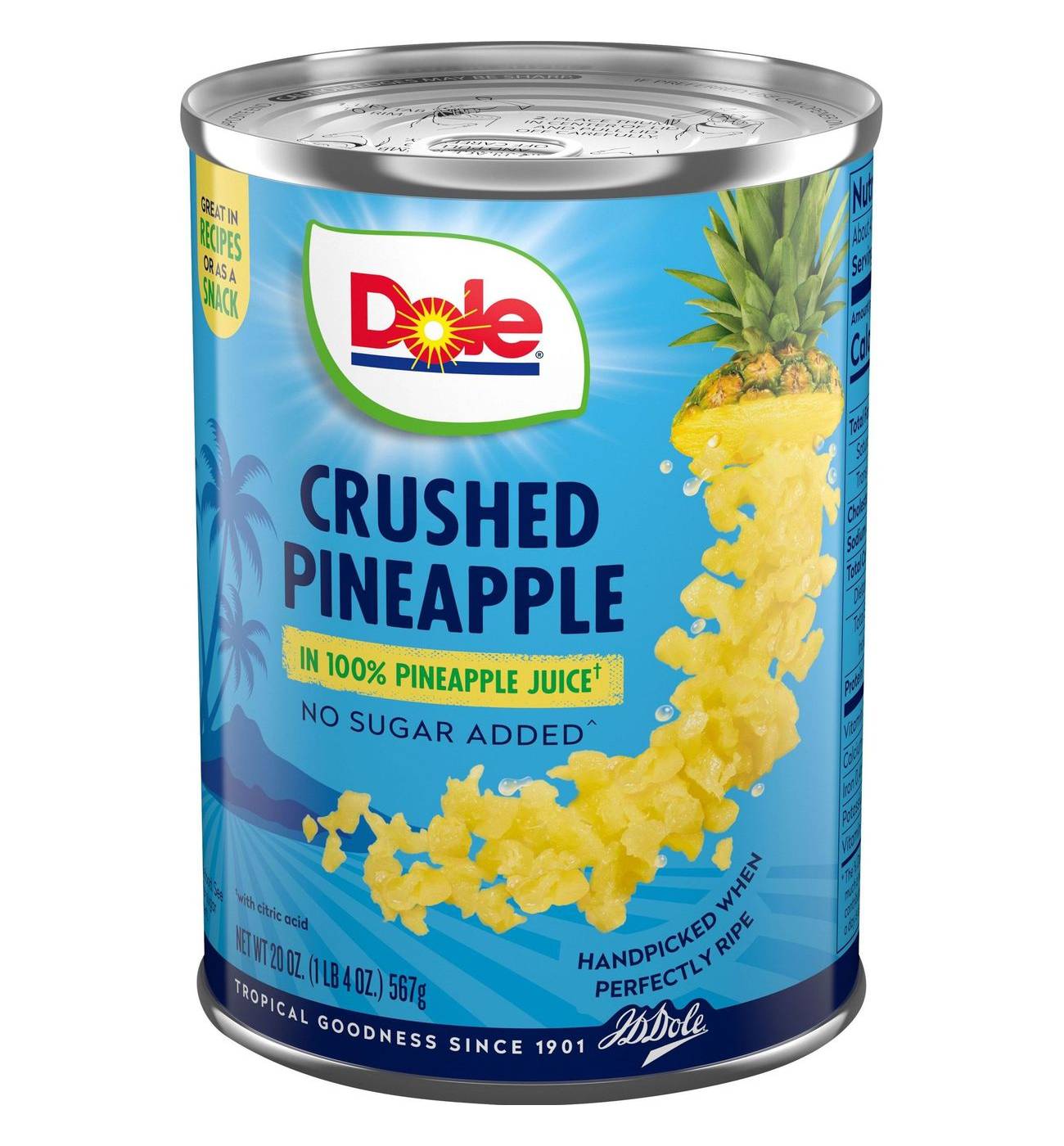 Dole Crushed Pineapple in 100% Pineapple Juice; image 8 of 10